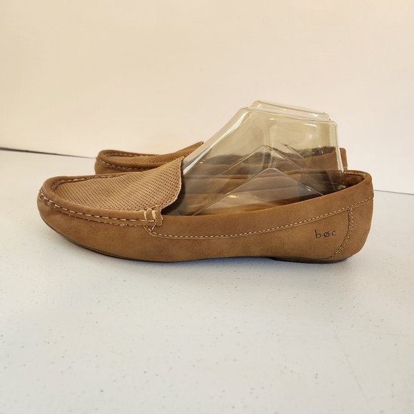 Born Boc Brown Faux Suede Slip On Shoes Flats Rubber Sole Moc Comfort Size 9 - Picture 2 of 7